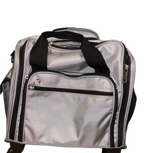 Brand New Silver & Black Reflective Duffel Bag – Travel in Style!